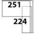 251x224xH75 (met ladenblok 3+1 laden)