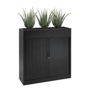 Roldeurkast met plantenbak
