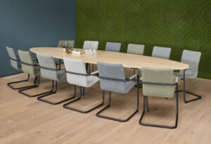 Vergadertafel Float ellips 420x120cm