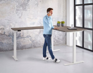 Flex pro hoekbureau zit-sta verstelbaar (65cm - 130cm)